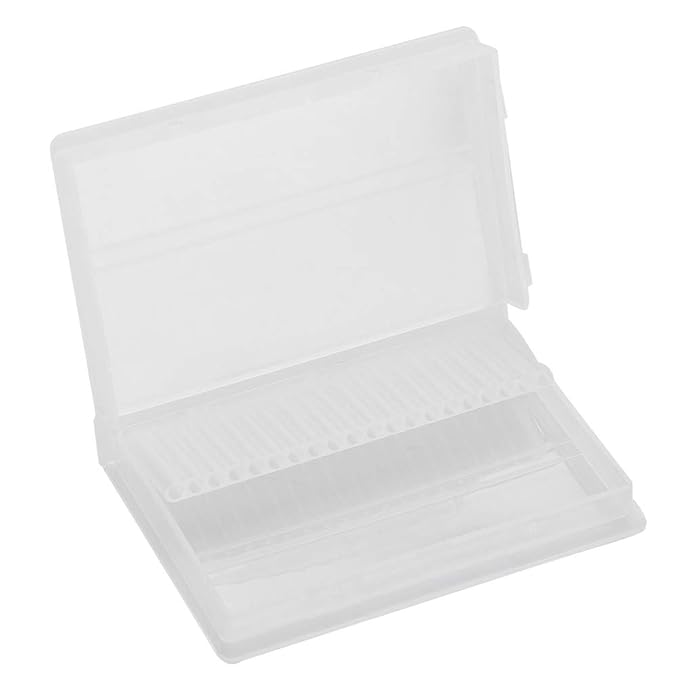 Nail Drill Bit Case, 20 Slots Nail Drill Bit Case Holder Manicure Tool Organizer Displayer Stand Nail File Bit Case Holder