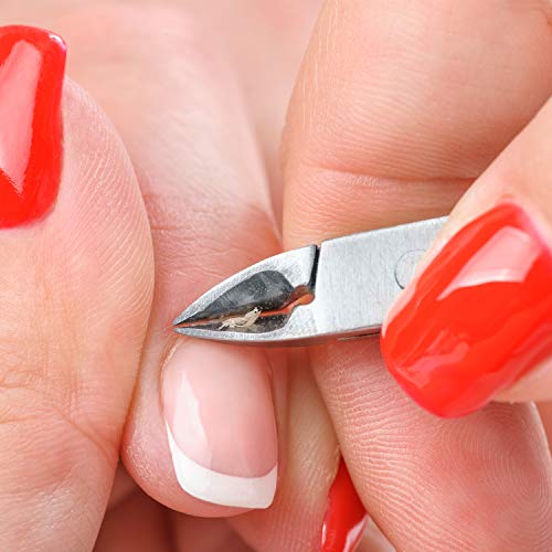 Mudder 4 Packs Cuticle Trimmer Upgraded Stainless Steel Cuticle Remover Nippers Kit with Pointed Blade Scissors Labor Saving Sharp Dead Skin Cutter for Fingernail Toenail Manicure Pedicure Tool
