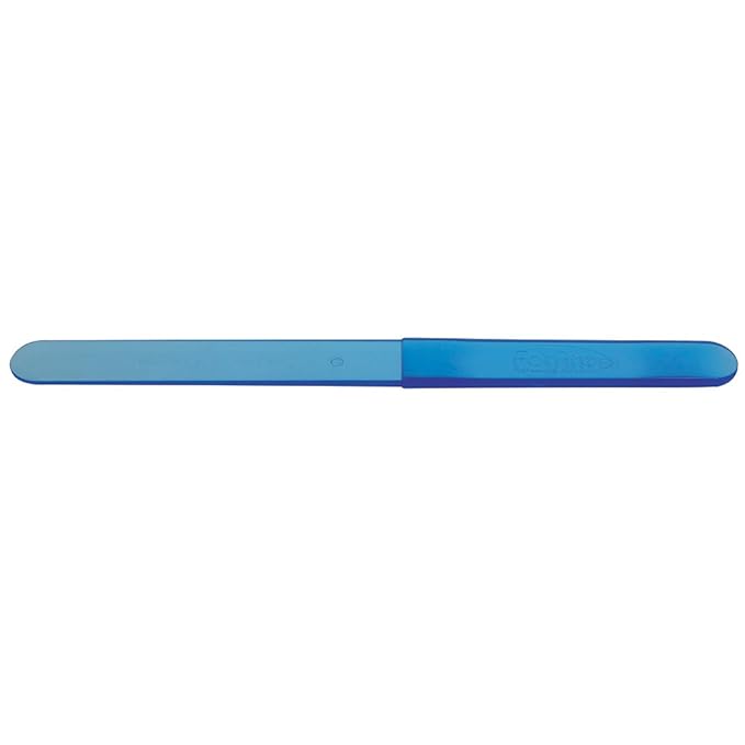 ForPro Professional Collection O-Files File Handles for O-Files Replaceable File System, Blue, Double-Sided Manicure Nail File Handles, 7.2” L x .63” W, 6-Count