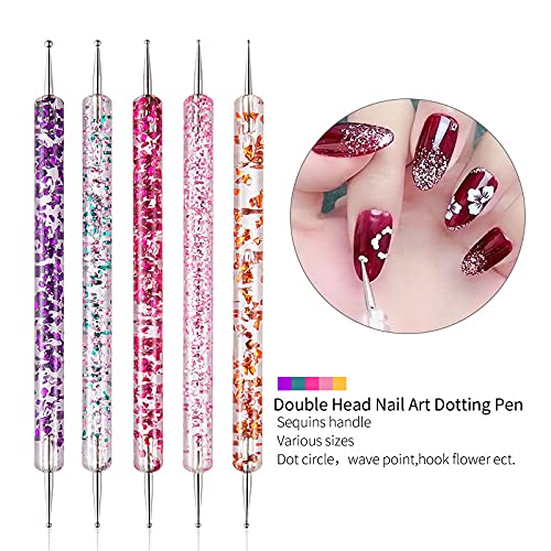 Nail Art Tools Kit, 18kinds nail art brush Set with Hand Tools and Accessories for Manicure,86pcs in total, Ideal gift for Women, girls. (RHYTHM-0024B2)