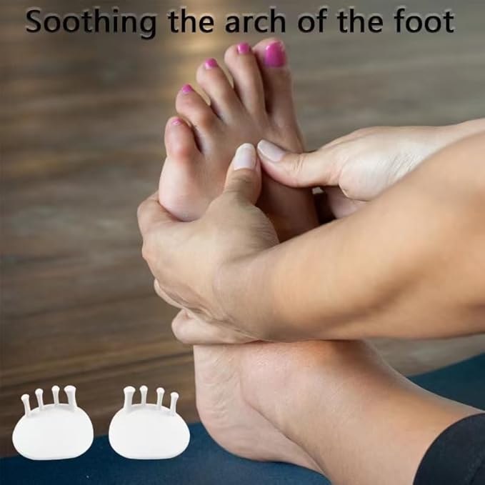 Toe Separators for Overlapping Toes Women,White Calf Trainer Toe Separators for Women,Multifunctional Bunion Corrector Thin Leg Exerciser,Suitable for Having Plantar Fasciitis,Bunions,Other Foot Pain