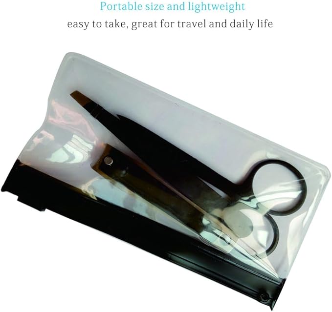 Stainless Steel Nail Clipper Set - 3-in-1 Manicure Kit with Slant Tweezers & Scissors, Sharp Clipper for Hands & Toes, Portable Travel Set for Men, Women, and Kids โ Ideal Gift for All Occasions