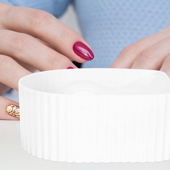 Lurrose Acrylic Nail Soak Bowl Manicure Nail Soak Off Bowl Nail Art Wash Bowl Nail Salon Supplies