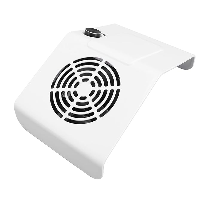 Nail Dust Collector Electric Machine Adjustable Low Noise Suction 80W Vacuum for Salon Studio Nail Vacuum Fan Nail Dust Suction Machine Nail Dust Collector Extractor Nail Art Dust Suction Collector