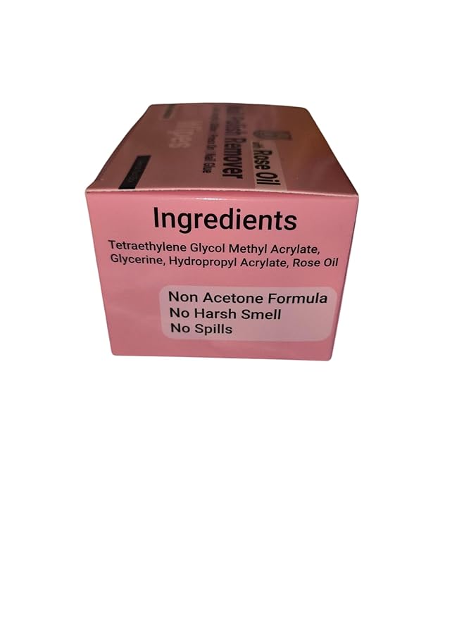 Nail polish remover wipes with Rose Oil