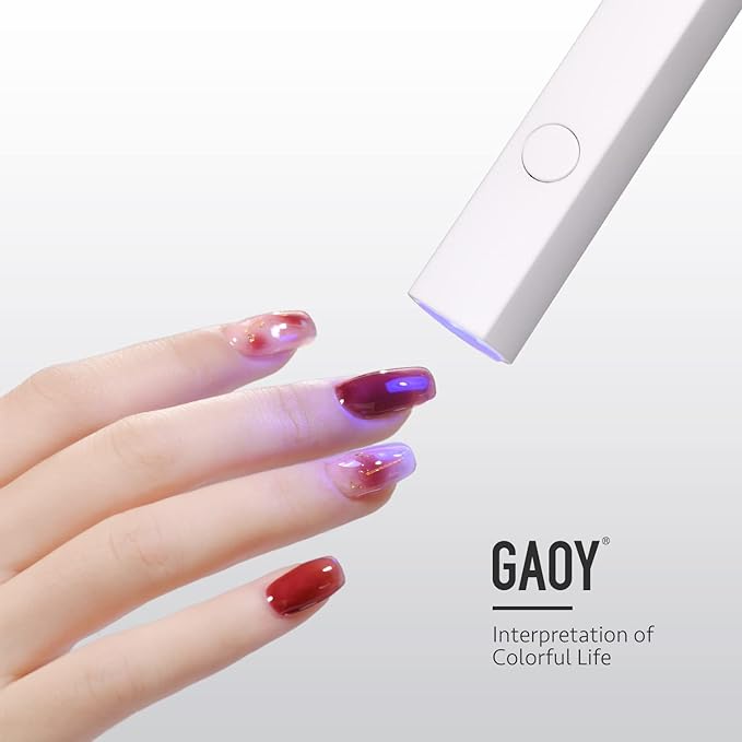 GAOY Handheld UV Light for Gel Nails, Mini Nail Lamp, Portable Cordless Rechargeable, Fast Curing