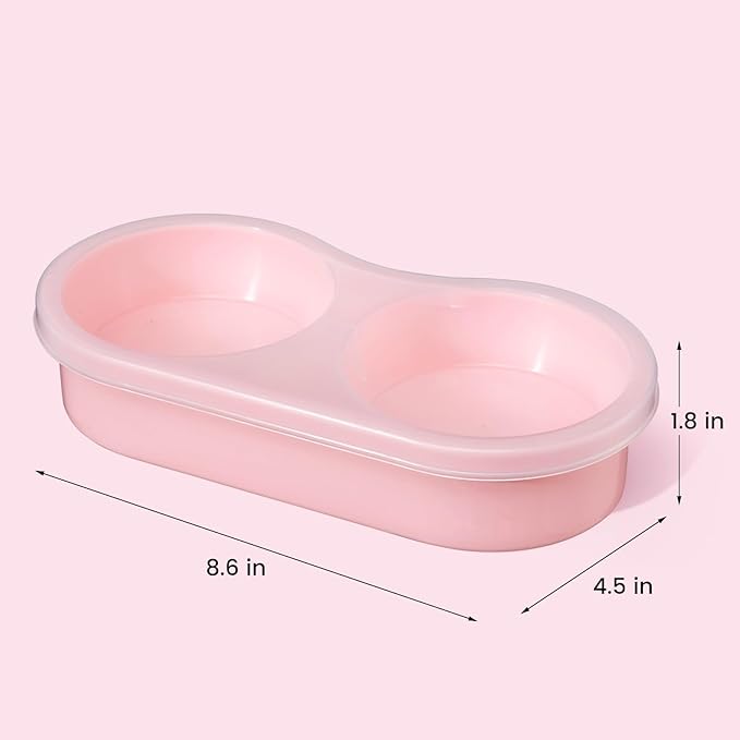 Quaferen Dual Nail Soaking Bowl: 3nd Generation 2-in-1 Manicure Bowl Acetone Proof for Women, Time-Saving Soak Off Gel Nail Polish Dip Powder Acrylic Removal Kit for Salon Home (Normal Size, Pink)