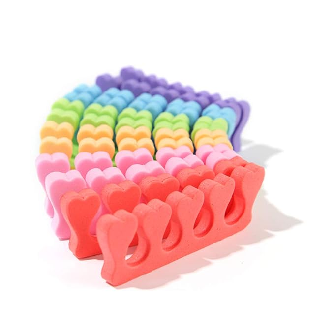 Toe Separators Toe Spacers Variety Colors Series (12 Pairs)- Apply Nail Polish During Pedicure Manicure - Stocking Stuffers for Women Girls - Nail Spa Party Supplies (Multicolors 12-Pairs)