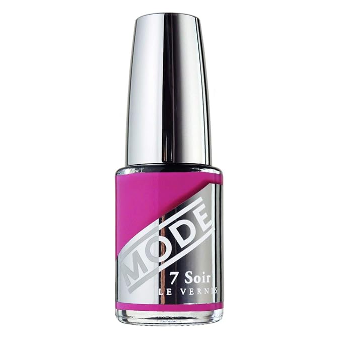 MODE Magenta Pink Nail Polish Long Lasting Nail Lacquer Nourishing Color, Chip Resistant Strengthening Manicure Protection, Cruelty Free, Made in NY USA, 7 Soir Le Vernis, Cafe Society