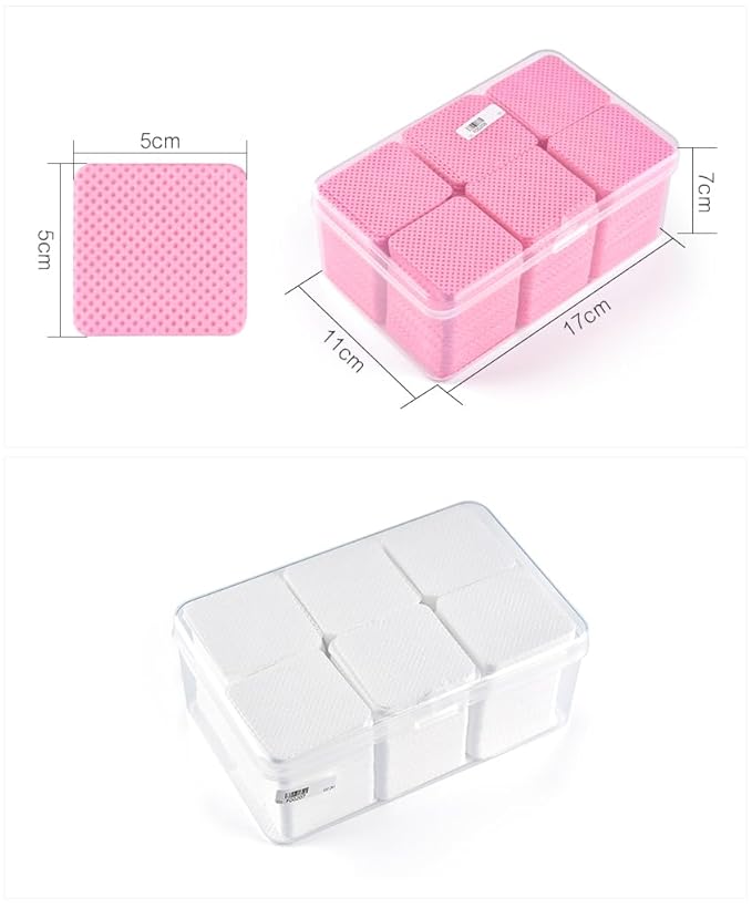 1050 PCS Lint Free Nail Cleaning Wipes to Remove Gel Nail Polish & Other Excess Liquid Disposable Nail Cleaning Wipes (White)