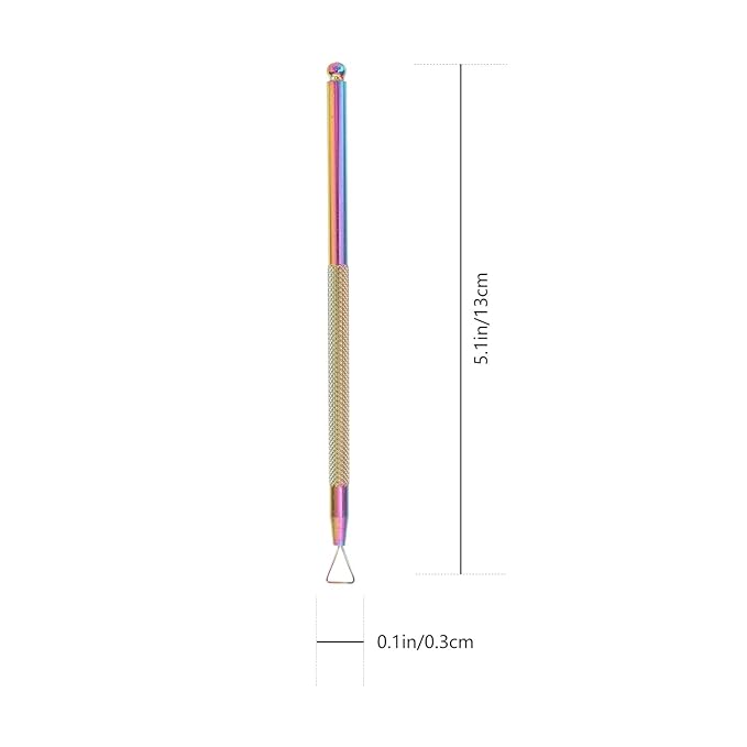 Nail Cuticle Pusher 4pcs Stainless Steel Cuticle Peeler Triangle Cuticle Scraper Gel Nail Polish Remover Trimmer Nail Care Stick Tool for Beauty