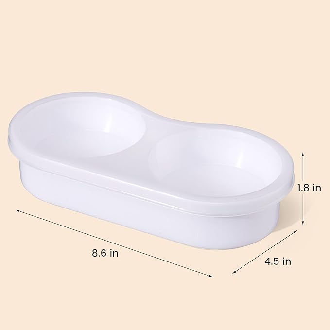 Quaferen Dual Nail Soaking Bowl: 3nd Generation 2-in-1 Manicure Bowl Acetone Proof for Women, Time-Saving Soak Off Gel Nail Polish Dip Powder Acrylic Removal Kit for Salon Home (Normal Size,White)