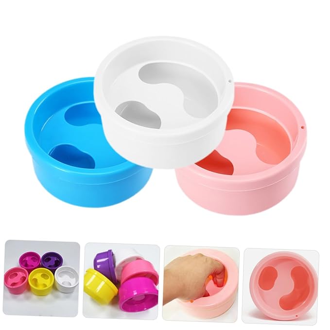 Ergonomic Nail Soaking Bowl Plastic Manicure Bowl for Gel Nail Polish Removal