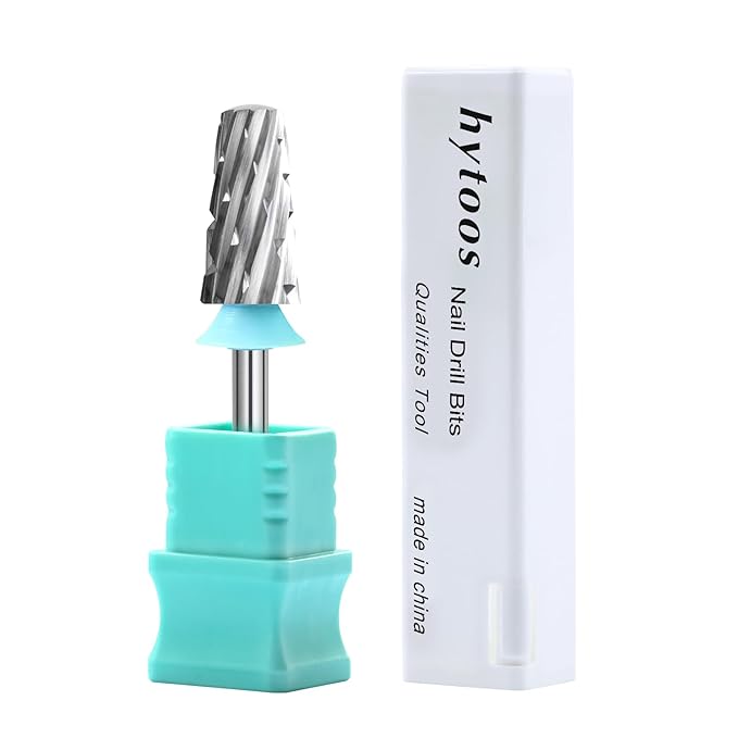 Safety Tapered Nail Drill Bits, 4XC Uncoated Smooth Top Barrel Nail Bit, 3/32 Two-way Carbide Drill Bits for Nails, Electric Drills Accessories Removal Manicure Arylic Powder