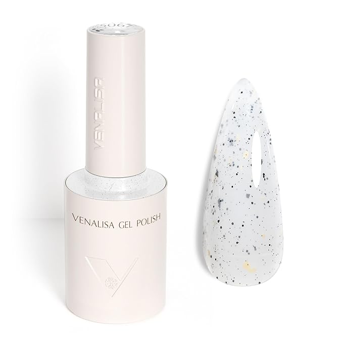 VENALISA Eggshell Effect White Glitter Gel Nail Polish 1 Pcs 10ML Soak Off Salon Manicure DIY at Home Nail Art For Girls Women