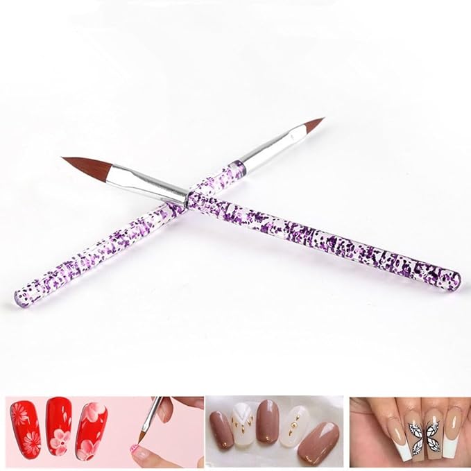 10 Pcs Nail Dotting Tools Set, 5 Pcs Double-end Nail Dotting Pen and 5 Pcs Nail Art Painting Brushes