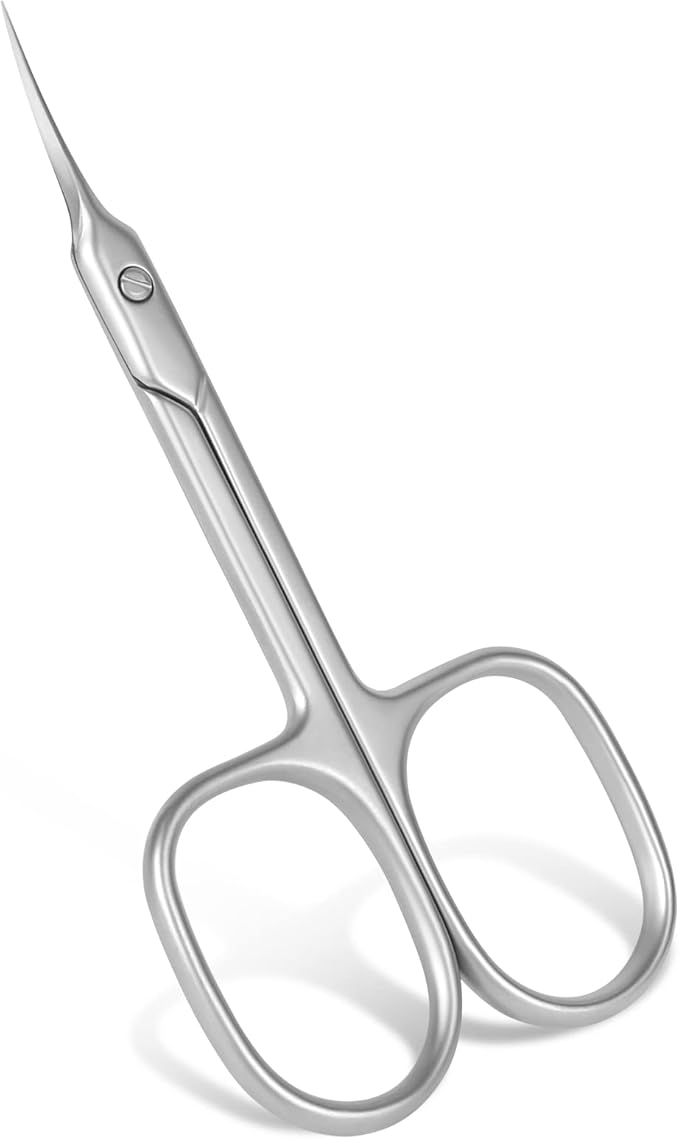 AOMIG Cuticle Scissors, Stainless Curved Blade Multi-purpose Sharp Small Scissors for Grooming, Eyebrow, Eyelash, Nose Hair, Nail, Manicure, Dry Skin