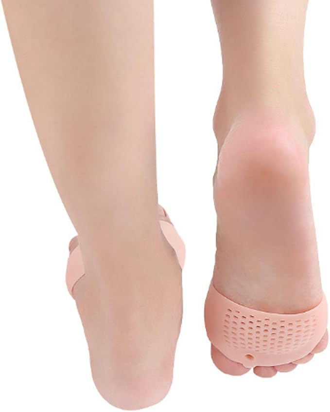 1Pair Toe Separators Ball of Foot Cushion, Metatarsal Pads for Women, Silicone Forefoot Cushions Great for Mortons Neuroma, Blisters, Forefoot Pain, Diabetic Feet, Non-Slip Wear-Resisting