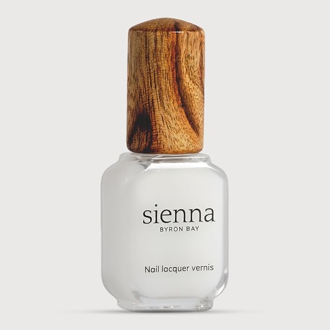 Sienna Byron Bay Natural Nail Strengthener Polish, Transparent Clear, Strengthening, Long-Lasting, Vegan & Cruelty-Free, 10ml – .34 fl oz.