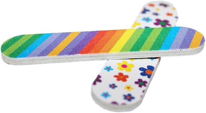 (1 Dozen) Pack of 3 Colorful Girly Mini Emery Board Nail Files