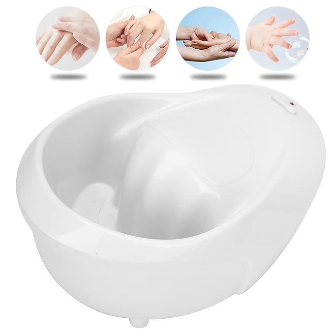 HURRISE Electric Nail Soaking Bowl, Nail Polish Remover Bowl, Vibration Bubble Hand Spa Massage Machine for Beauty Salon and Home, Nail Art Manicure Hand Care Tool (US)