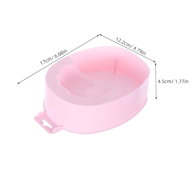 1pc Pink Single-layer Nail Soaking Bowl for Manicure Care Rectangular Nail Art Tool for Cuticle Treatment and False Removal Design for Home Salon Use