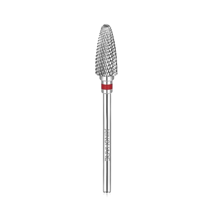 Nail Drill Bits 3/32" Carbide Professional Safety Tungsten Nail File Cone Drill Bit for Acrylic Nail Gel Cuticle cleaner Manicure Pedicure Nail Polishing, Beginner Salon,Fine