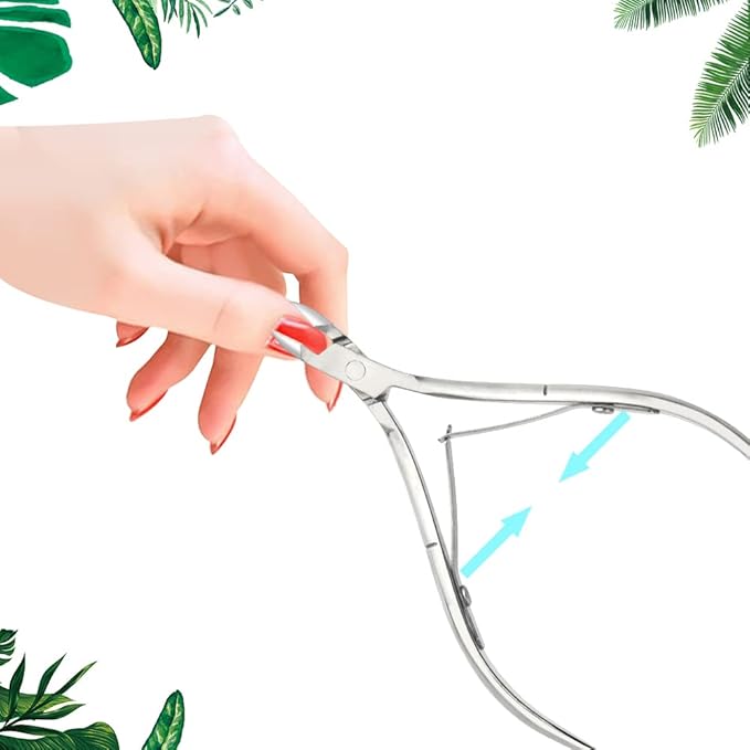 8-Piece Cuticle Trimmer Set - Cuticle Nipper, Remover, Cutter with Pusher - Stainless Steel Nail Tools for Fingernails and Toenails (Silver)