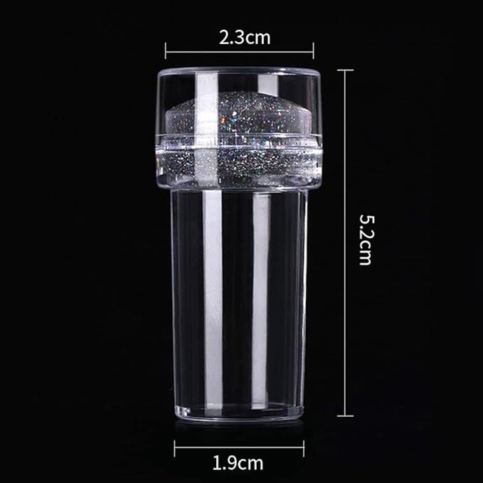 Nail Seal Stamp Silicone Stamper Nail Transfer Print Scraper Plate Transparent Nail Stamper Nail Seal Stamp Manicure Beauty Nail Tool, Nail Art and Polish