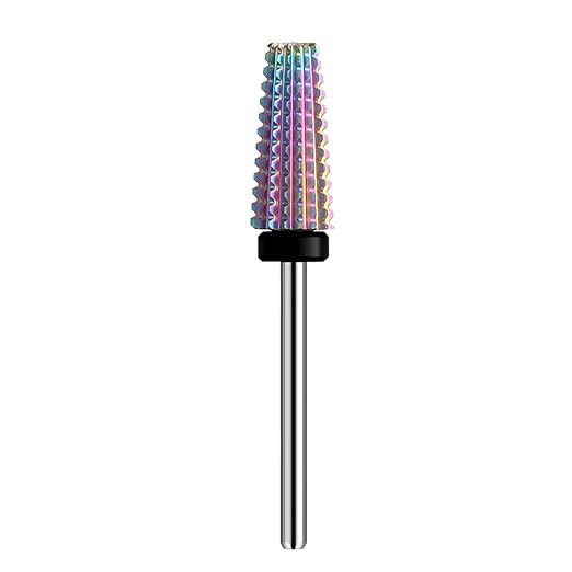 5 in 1 Nail Drill Bits,Tungsten Carbide Drill Bit, Cuticle Drill Bits Nail Bits for Nail Drill 3/32 Inch for Nail Bit Manicure Pedicure (XC, Rainbow)