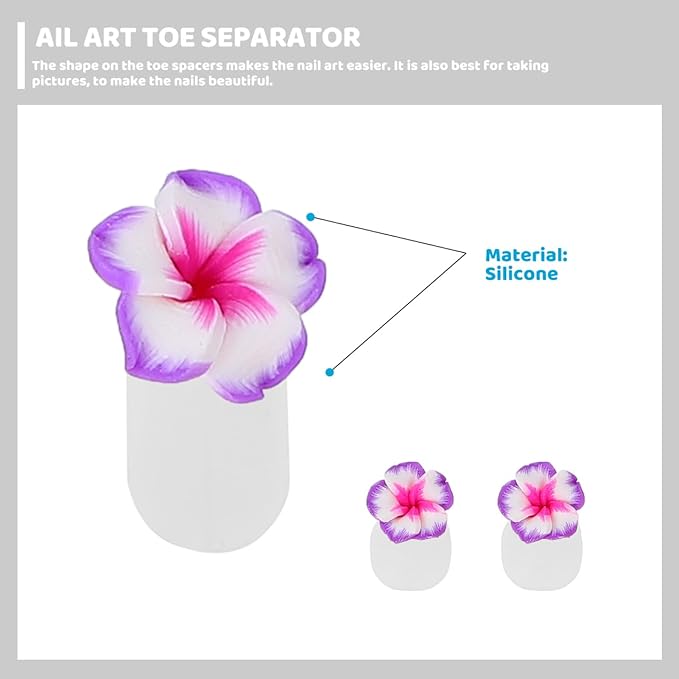 Homoyoyo 32Pcs Silicone Toe Separators for Women Pedicure Tools Flexible Nail Art Toe Spacers for Toenail Care and Polish Application