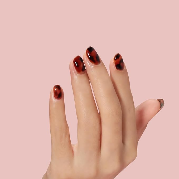 FZANEST Fall Gel Nail Polish Colors Set,Jelly Brown Gel Polish Nail Crystal Transparent Yellow Orange Blood Red Dark Wine Gel Polish Kit Manicure DIY Nail Art Home Salon for Women