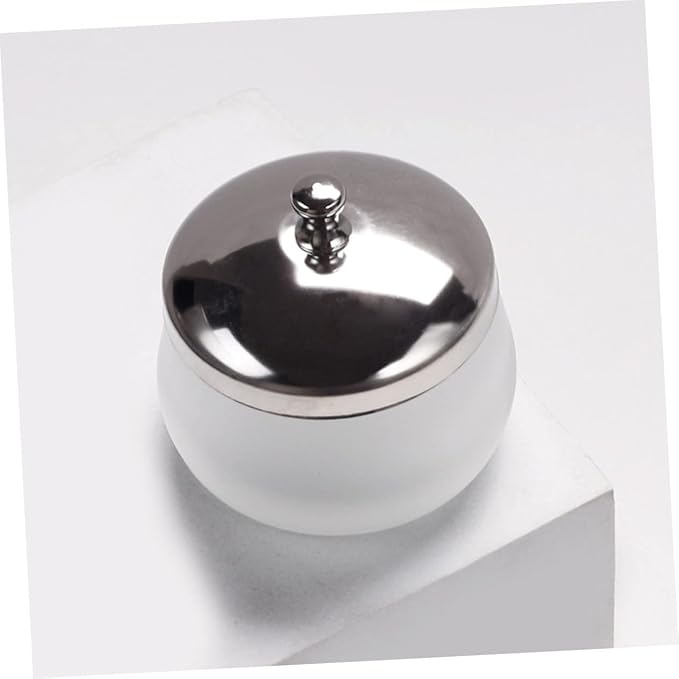 Frosted Glass Nail Art Bowl with Lid Durable Manicure Cup for Nail Care Professional Dappen Dish for Soaking Cleaning
