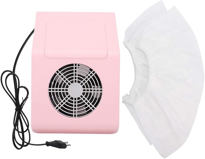 40W Nail Dust Collector Nail Art Suction Machine Vacuum Cleaner Manicure Tool with Filter, Nail Polish Breeze Home and Salon Use No Harmful to Eyes/Hands/Feet with Fans & 2 Dust