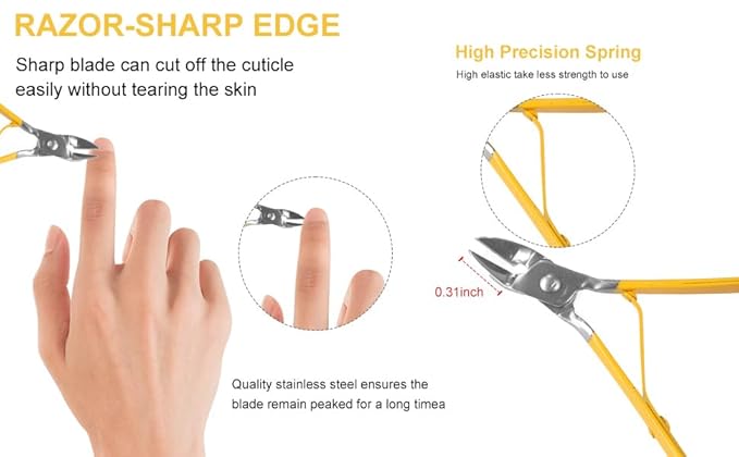 Nail Kit, Manicure Kit, Nail Care Kit for Women, Manicure Pedicure Set, Nail Clippers Toenail Clippers Kit, Professional Manicure Kit Pedicure Kit, Yellow Travel Case, Set of 12.