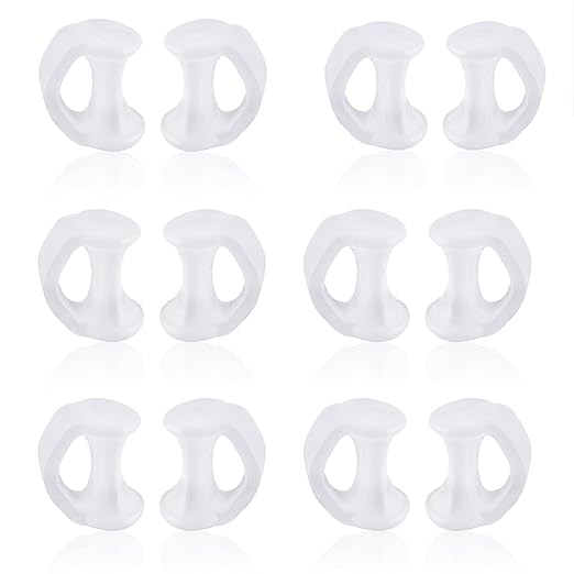 12pcs Gel Toe Separator, Pinky Toe Spacers, Little Toe Cushions Straightener Bunion Corrector for Preventing Rubbing & Relieving Pressure, Pain Relief from Overlapping Toes, Blisters, and Corns