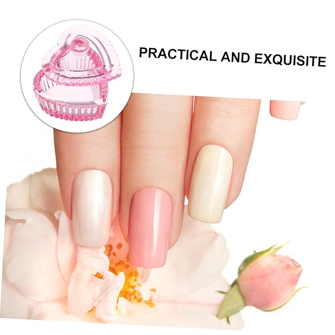 Elegant Nail Soaking Bowl Lid Dappen Dish Glass Cup for Nail Art Pen Wash