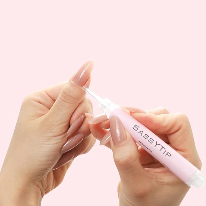 Nail Glue Remover Pen for Press On Nails, Portable Fast-Acting Jojoba Oil Formula, Acetone-Free, At-Home & Travel Care 2ml/0.11fl. oz. (2 Pcs Nail Glue Remover Pens)
