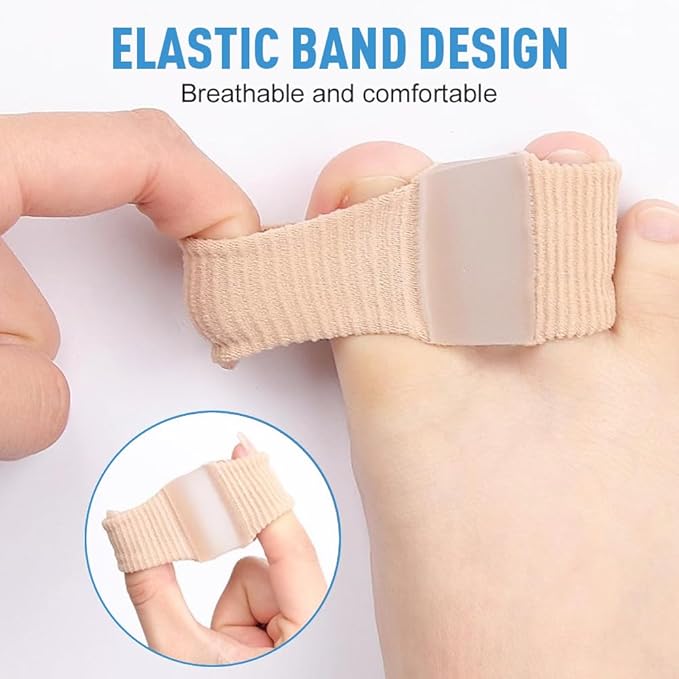 Toe Separators for Overlapping Toes, 2025 New Multifunctional Gel Toe Spacers Corrector with 2 Loops, PremiumToe Straightener for Women and Men Foot Care Tool (8 Pcs, S)