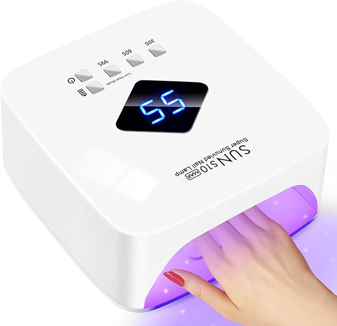 Cordless Rechargeable UV LED Nail Lamp,LKE 86W UV Light for Gel Nails UV Nail Light Nail Dryer with 3Timer Setting Display Auto Sensor Professional Quick Dry Gel Polish