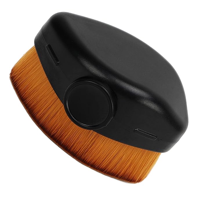 Nail Dust Brush, Soft Bristles Artificial Fiber Nail Dust Clean Brush Die Casting Multifunctional Portable for Manicure for Powder (Black)