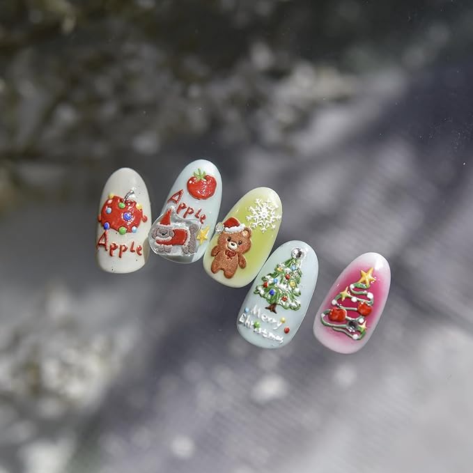 1 Sheet Christmas Nail Art Stickers Golden Xmas Tree Nail Decals with Rhinestone Star Bow Christmas Tree Nails Design Winter Xmas Nail Design Nail Supplies for Women DIY Holiday Manicure Decorations