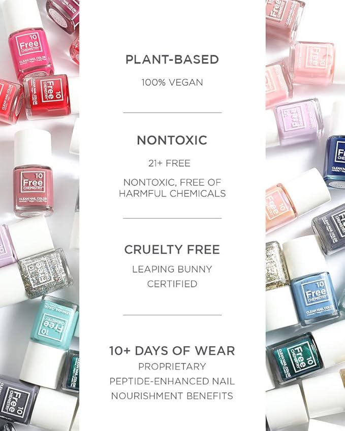 10+Free Plant-Based Clean Nail Polish (Sea-ing Green)