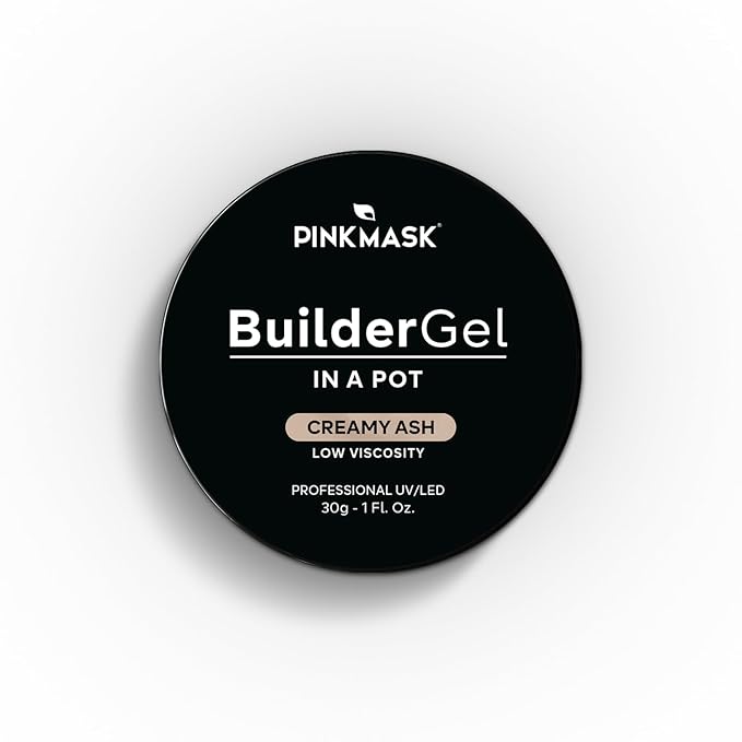 Builder Gel in a Pot 30g Creamy Ash, Nail Extension/Strengthener in a Jar, Sculpting Gel UV/LED