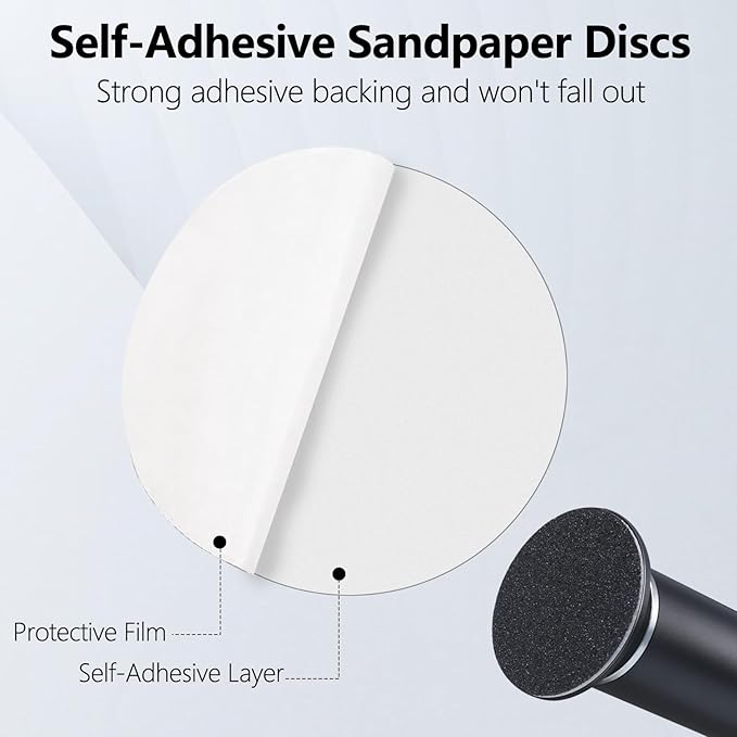 60 Pcs Replaceable Sandpaper Refill Discs for Electric Foot File Callus Remover Foot Care Dead Skin Cracked Hard Skin Removal - Coarse 80 Grit