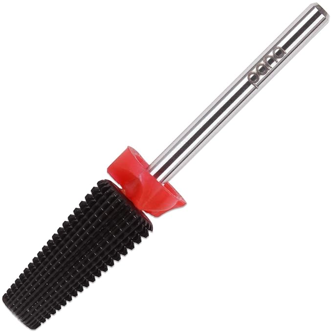 PANA Nail Carbide 5 in 1 Bit - Two Way Rotate use for Both Left and Right Handed - Fast remove Acrylic or Hard Gel - 3/32" Shank - Manicure, Nail Art, Drill Machine (Fine - F, Black)