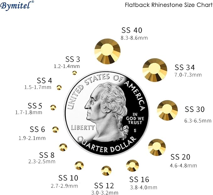 1440PCS Art Nail Rhinestones Non Hotfix Glue Fix Round Crystals Glass Flatback for DIY Jewelry Making with one Picking Pen (ss16 1440pcs, Aurum)