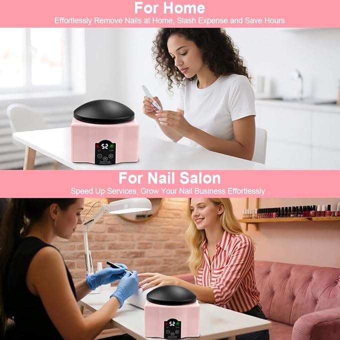 Nail Soaking Bowl with Nail Care Kit, Abnaok Gel Nail Polish Remover Machine Nail Steamer Remover Gel Polish Removal Electric Acrylic Nail Remover Soak off Bowl for Salon Home