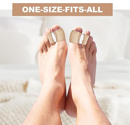 6 Pack Big Toe Separators, Gel Bunion Corrector with Elastic Band for Overlapping Toe Silicone Toe Spacers for Hallux Bunion Relief