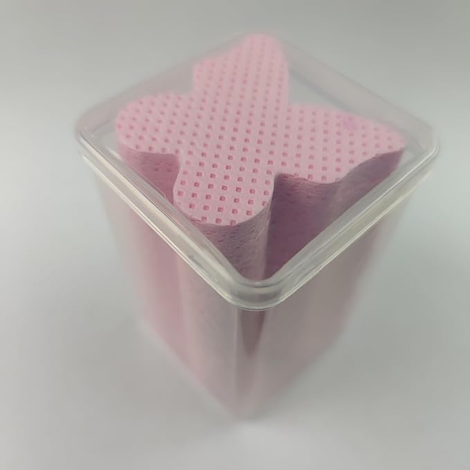 200 Pieces Pink Lash Glue Wipes, Nail Wipes, Butterfly Shape Lint Free Magic Wiper Cloth, Lash Extension Supplies (1 Box) (Simple Packaging)-(Pink Butterfly Shape)
